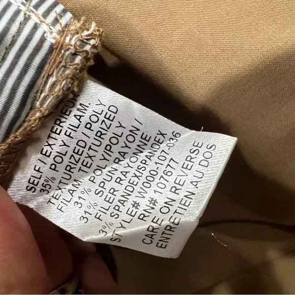 Alice + Olivia Low Rise Straight Leg Trouser in Tan Size 8 - Picture 10 of 11